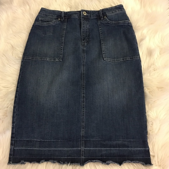 Denim midi skirt - Picture 2 of 8